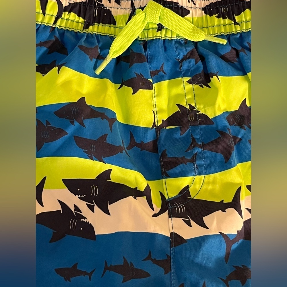 Jumping Beans Blue and Yellow Shark Rashguard Set - Picture 4 of 5